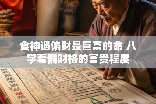 食神遇偏财是巨富的命 八字看偏财格的富贵程度