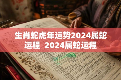 生肖蛇虎年运势2024属蛇运程  2024属蛇运程