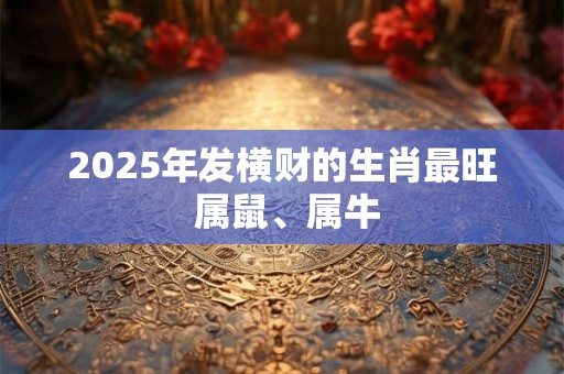 2025年发横财的生肖最旺 属鼠、属牛