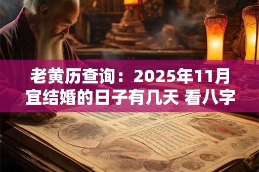 老黄历查询：2025年11月宜结婚的日子有几天 看八字择吉日