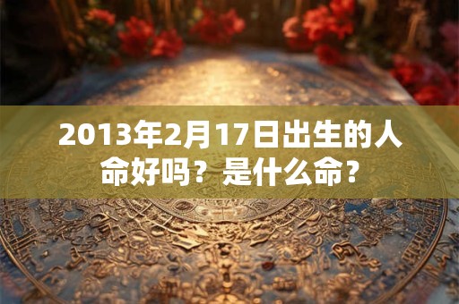 2013年2月17日出生的人命好吗？是什么命？