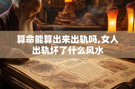 算命能算出来出轨吗,女人出轨坏了什么风水
