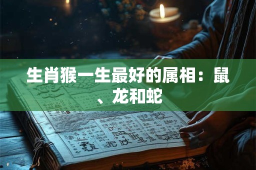 生肖猴一生最好的属相：鼠、龙和蛇