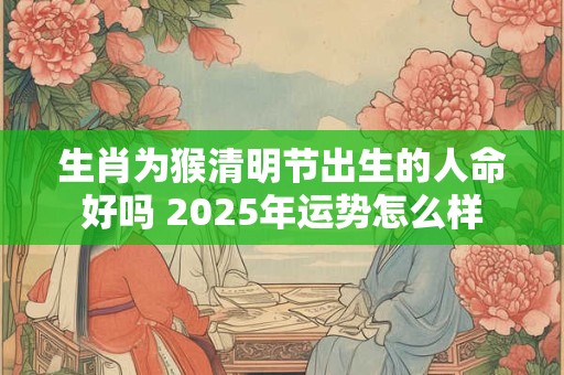 生肖为猴清明节出生的人命好吗 2025年运势怎么样