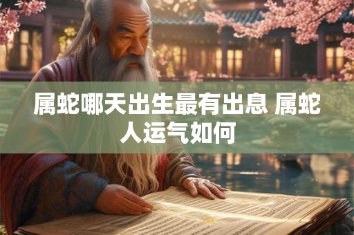 属蛇哪天出生最有出息 属蛇人运气如何