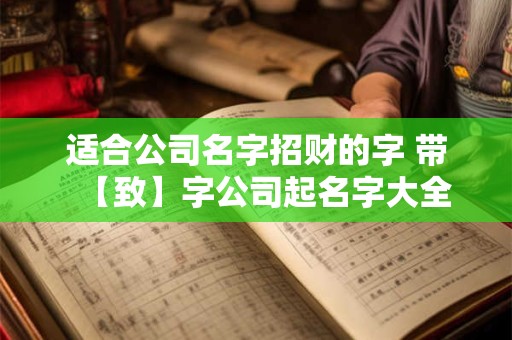 适合公司名字招财的字 带【致】字公司起名字大全