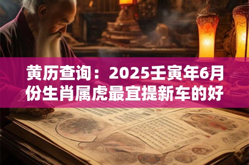 黄历查询：2025壬寅年6月份生肖属虎最宜提新车的好日子