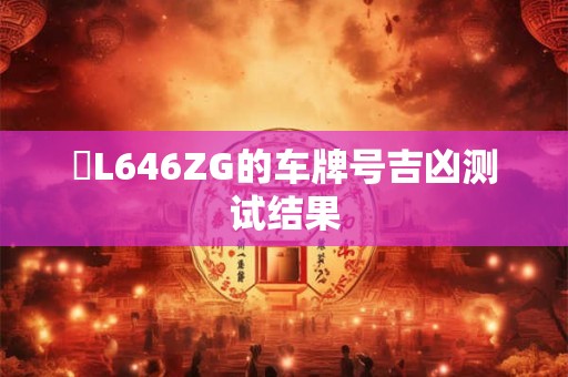 粵L646ZG的车牌号吉凶测试结果