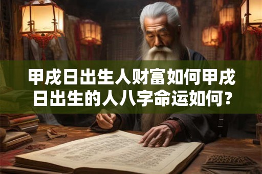 甲戌日出生人财富如何甲戌日出生的人八字命运如何？