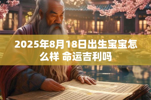 2025年8月18日出生宝宝怎么样 命运吉利吗