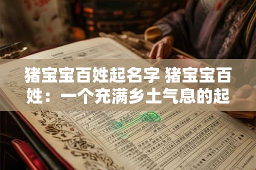 猪宝宝百姓起名字 猪宝宝百姓:一个充满乡土气息的起名潮流 猪宝宝百姓起名字 猪宝宝百姓:一个充满乡土气息的起名潮流