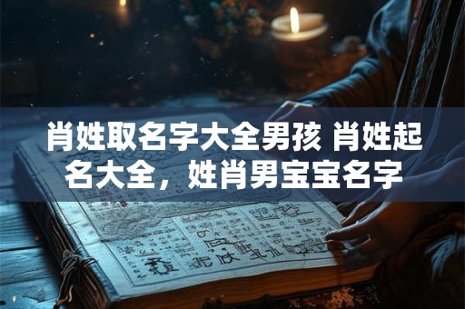 肖姓取名字大全男孩 肖姓起名大全，姓肖男宝宝名字