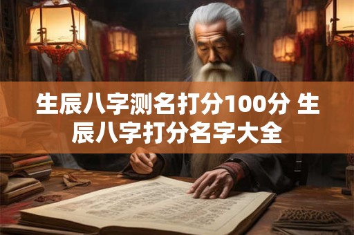 生辰八字测名打分100分 生辰八字打分名字大全