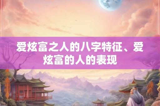 爱炫富之人的八字特征、爱炫富的人的表现