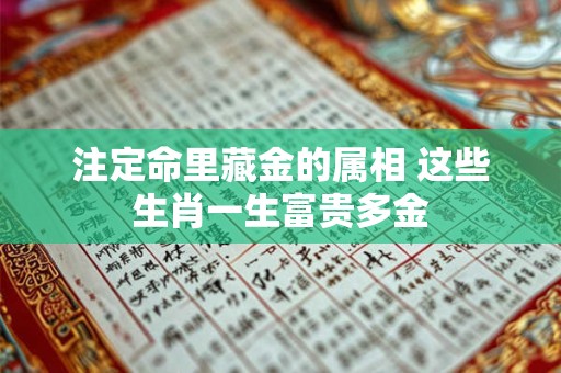 注定命里藏金的属相 这些生肖一生富贵多金