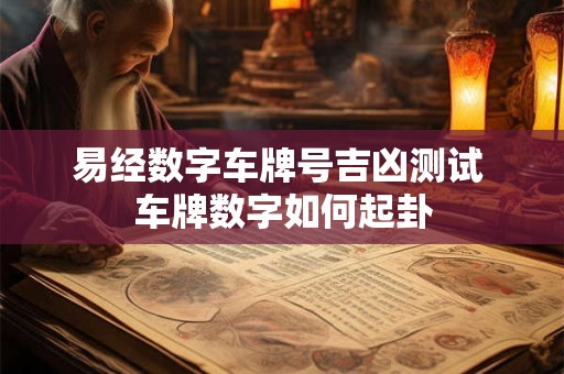 易经数字车牌号吉凶测试 车牌数字如何起卦