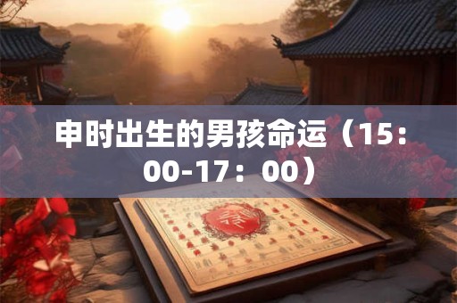 申时出生的男孩命运（15：00-17：00）