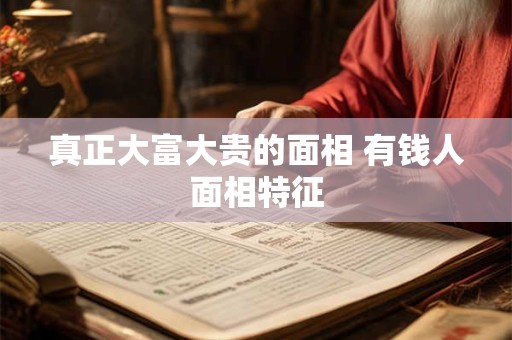 真正大富大贵的面相 有钱人面相特征