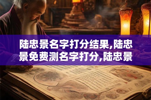 陆忠景名字打分结果,陆忠景免费测名字打分,陆忠景周易免费测名字打分