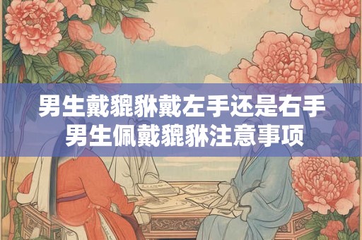 男生戴貔貅戴左手还是右手 男生佩戴貔貅注意事项