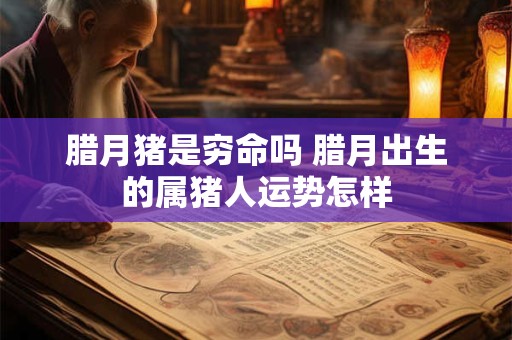 腊月猪是穷命吗 腊月出生的属猪人运势怎样