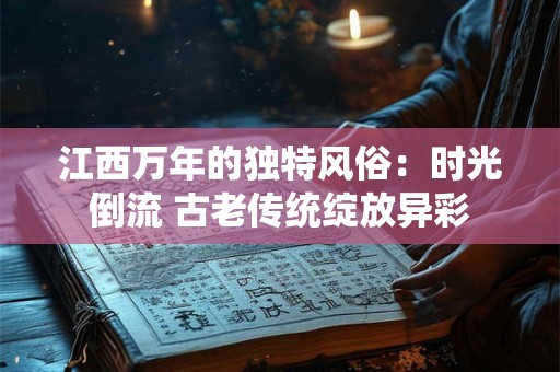 江西万年的独特风俗:时光倒流 古老传统绽放异彩 江西万年的独特风俗:时光倒流 古老传统绽放异彩