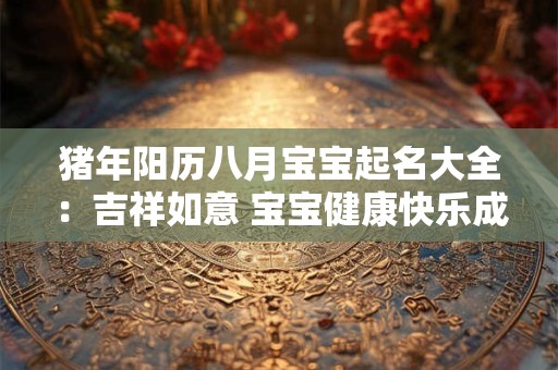 猪年阳历八月宝宝起名大全:吉祥如意 宝宝健康快乐成长 猪年阳历八月宝宝起名大全:吉祥如意 宝宝健康快乐成长