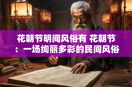 花朝节明间风俗有 花朝节：一场绚丽多彩的民间风俗盛宴