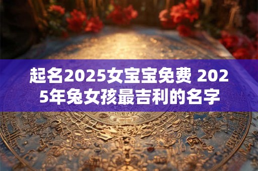 起名2025女宝宝免费 2025年兔女孩最吉利的名字