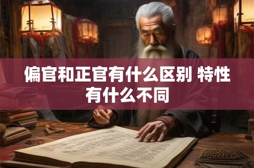 偏官和正官有什么区别 特性有什么不同