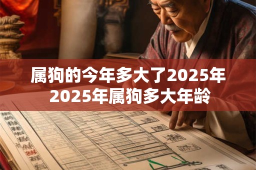 属狗的今年多大了2025年 2025年属狗多大年龄