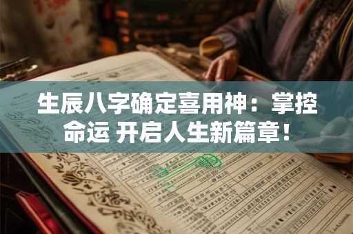 生辰八字确定喜用神:掌控命运 开启人生新篇章! 生辰八字确定喜用神:掌控命运 开启人生新篇章!