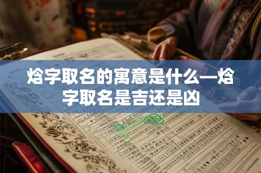 焓字取名的寓意是什么—焓字取名是吉还是凶