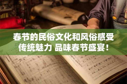 春节的民俗文化和风俗感受传统魅力 品味春节盛宴！