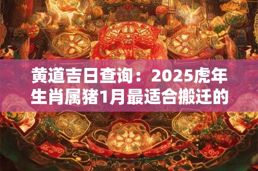 黄道吉日查询：2025虎年生肖属猪1月最适合搬迁的日子？