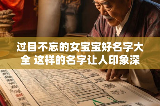 过目不忘的女宝宝好名字大全 这样的名字让人印象深刻