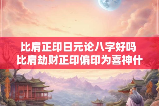 比肩正印日元论八字好吗 比肩劫财正印偏印为喜神什么意思