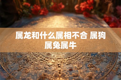 属龙和什么属相不合 属狗属兔属牛