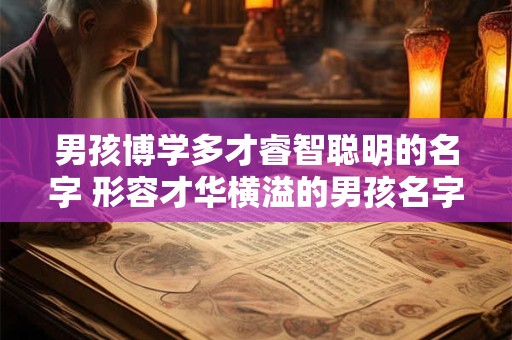 男孩博学多才睿智聪明的名字 形容才华横溢的男孩名字大全集
