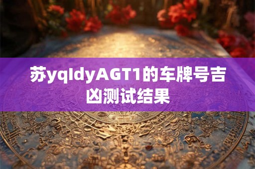 苏yqIdyAGT1的车牌号吉凶测试结果
