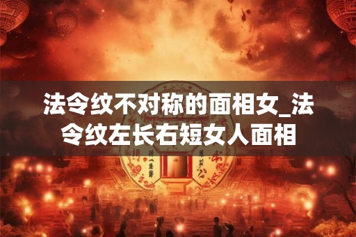 法令纹不对称的面相女_法令纹左长右短女人面相