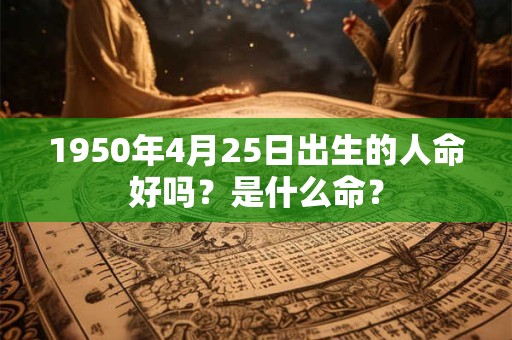 1950年4月25日出生的人命好吗？是什么命？