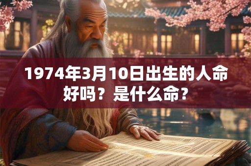 1974年3月10日出生的人命好吗？是什么命？
