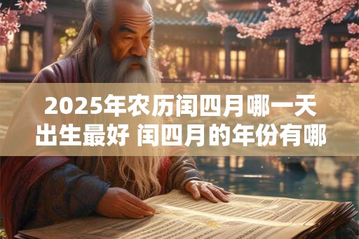 2025年农历闰四月哪一天出生最好 闰四月的年份有哪些