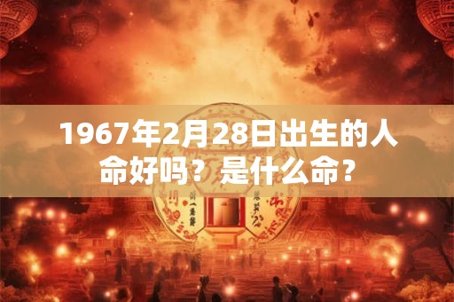 1967年2月28日出生的人命好吗？是什么命？