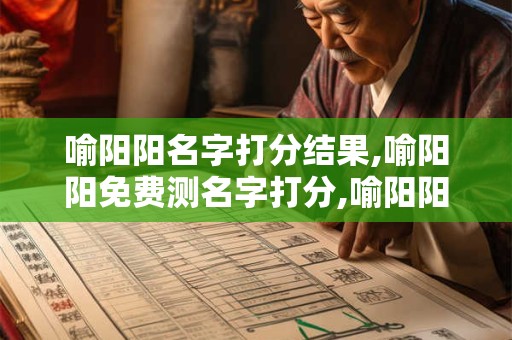 喻阳阳名字打分结果,喻阳阳免费测名字打分,喻阳阳周易免费测名字打分