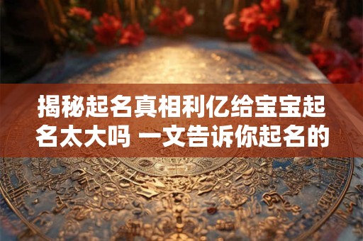 揭秘起名真相利亿给宝宝起名太大吗 一文告诉你起名的玄机! 揭秘起名真相利亿给宝宝起名太大吗 一文告诉你起名的玄机!
