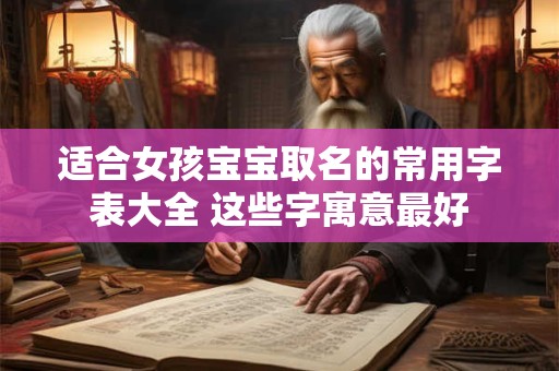 适合女孩宝宝取名的常用字表大全 这些字寓意最好