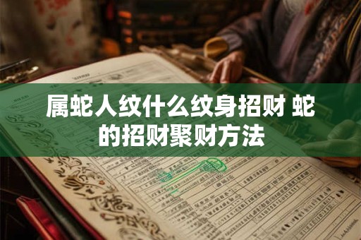 属蛇人纹什么纹身招财 蛇的招财聚财方法