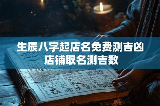 生辰八字起店名免费测吉凶 店铺取名测吉数